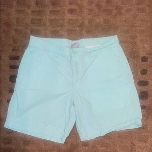 Columbia Men's Light Blue Flat-Front Casual Shorts